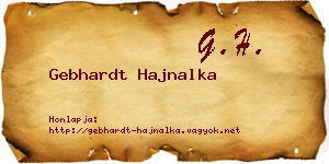 Gebhardt Hajnalka névjegykártya