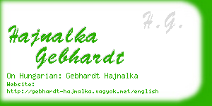 hajnalka gebhardt business card